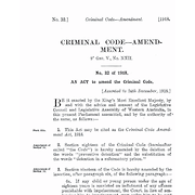 Criminal Code Amendment Act 1918